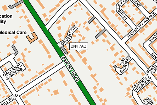 DN4 7AQ map - OS OpenMap – Local (Ordnance Survey)