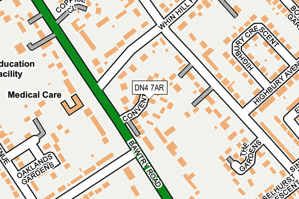 DN4 7AR map - OS OpenMap – Local (Ordnance Survey)
