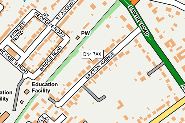 DN4 7AX map - OS OpenMap – Local (Ordnance Survey)