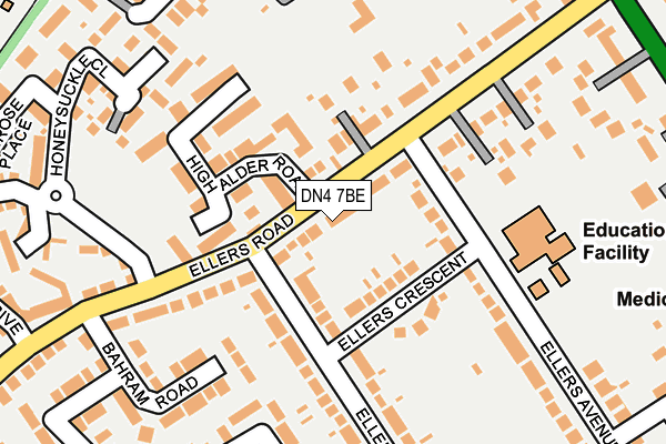 DN4 7BE map - OS OpenMap – Local (Ordnance Survey)