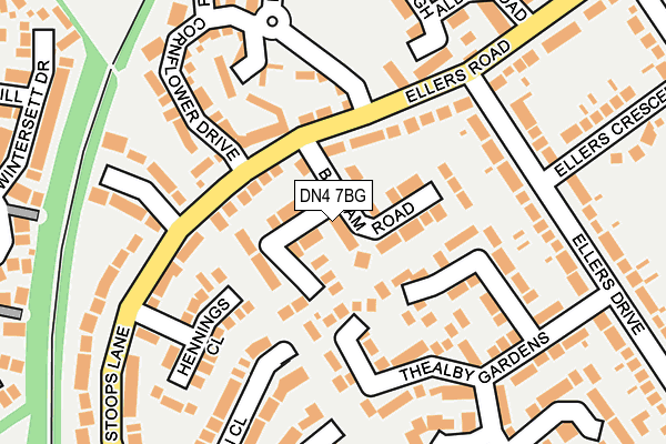 DN4 7BG map - OS OpenMap – Local (Ordnance Survey)