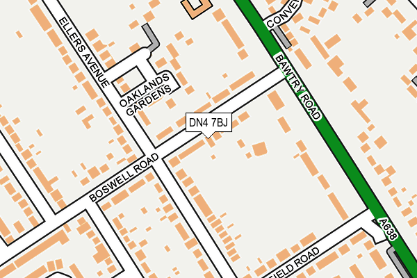 DN4 7BJ map - OS OpenMap – Local (Ordnance Survey)