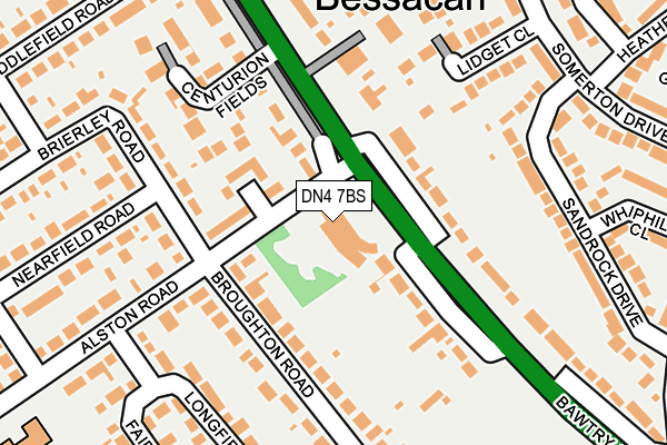 DN4 7BS map - OS OpenMap – Local (Ordnance Survey)