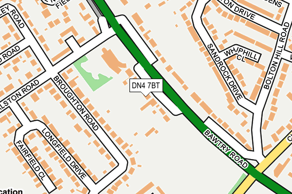 DN4 7BT map - OS OpenMap – Local (Ordnance Survey)