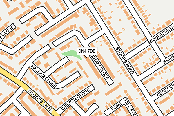 DN4 7DE map - OS OpenMap – Local (Ordnance Survey)