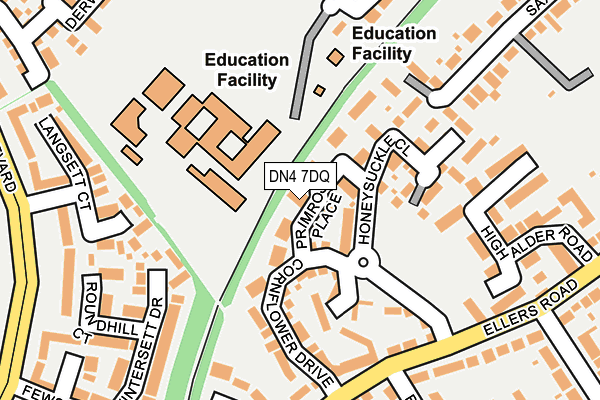 DN4 7DQ map - OS OpenMap – Local (Ordnance Survey)