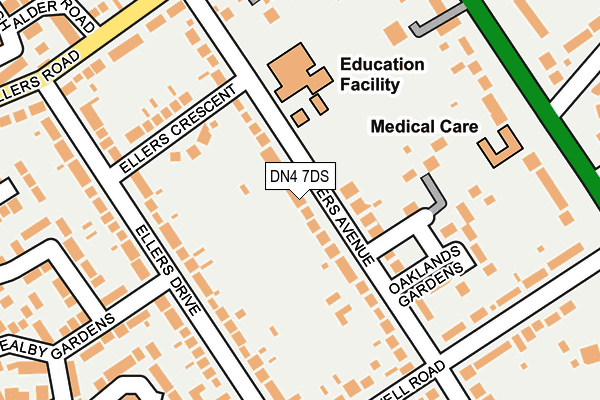 DN4 7DS map - OS OpenMap – Local (Ordnance Survey)