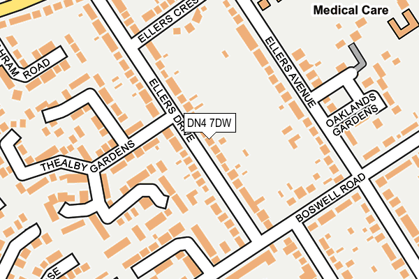 DN4 7DW map - OS OpenMap – Local (Ordnance Survey)
