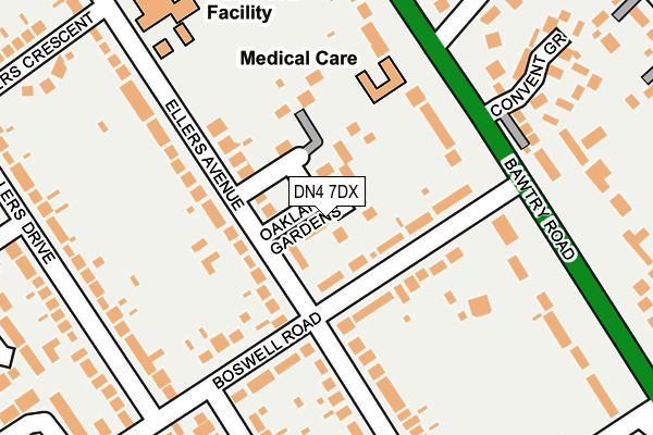 DN4 7DX map - OS OpenMap – Local (Ordnance Survey)