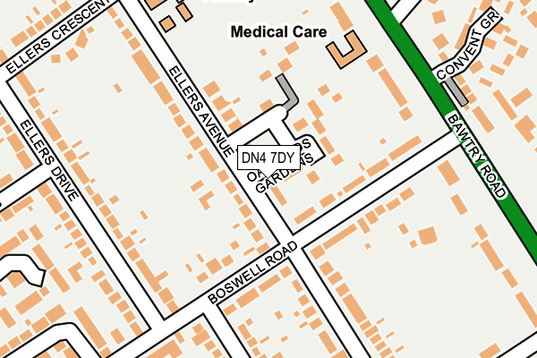 DN4 7DY map - OS OpenMap – Local (Ordnance Survey)