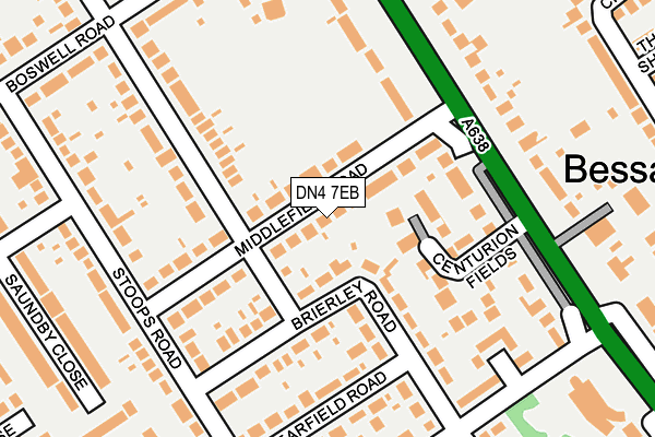 DN4 7EB map - OS OpenMap – Local (Ordnance Survey)
