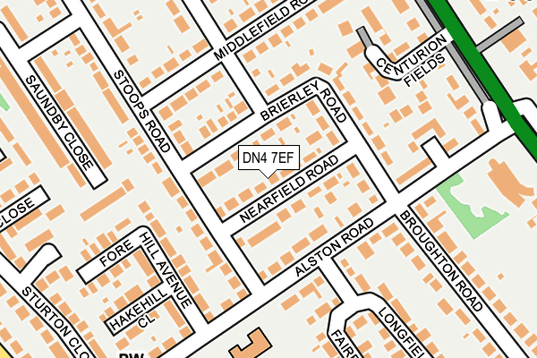 DN4 7EF map - OS OpenMap – Local (Ordnance Survey)