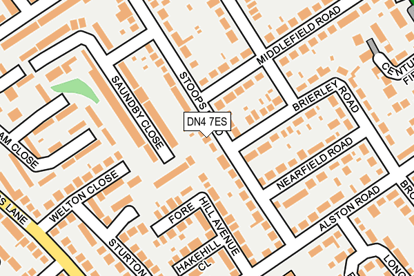 DN4 7ES map - OS OpenMap – Local (Ordnance Survey)