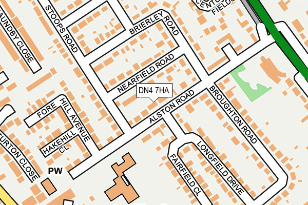 DN4 7HA map - OS OpenMap – Local (Ordnance Survey)
