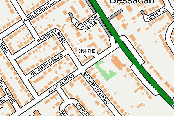 DN4 7HB map - OS OpenMap – Local (Ordnance Survey)