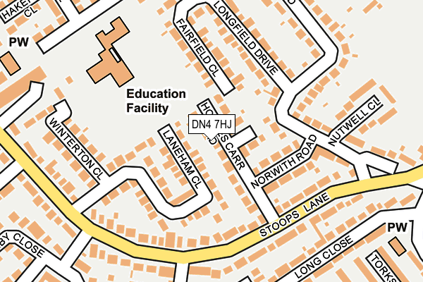 DN4 7HJ map - OS OpenMap – Local (Ordnance Survey)