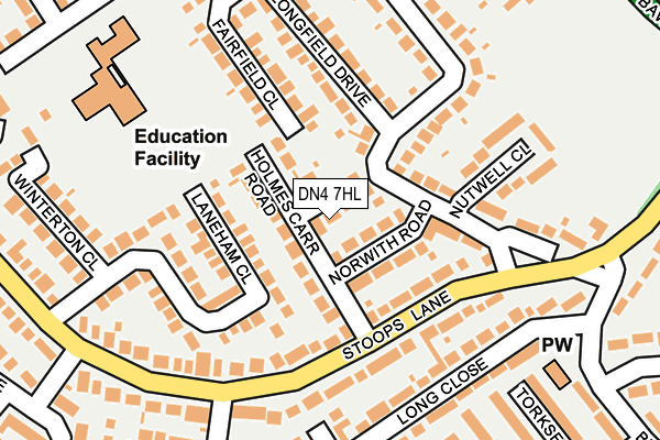 DN4 7HL map - OS OpenMap – Local (Ordnance Survey)