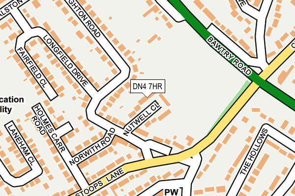 DN4 7HR map - OS OpenMap – Local (Ordnance Survey)