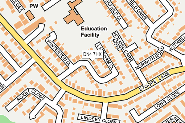 DN4 7HX map - OS OpenMap – Local (Ordnance Survey)