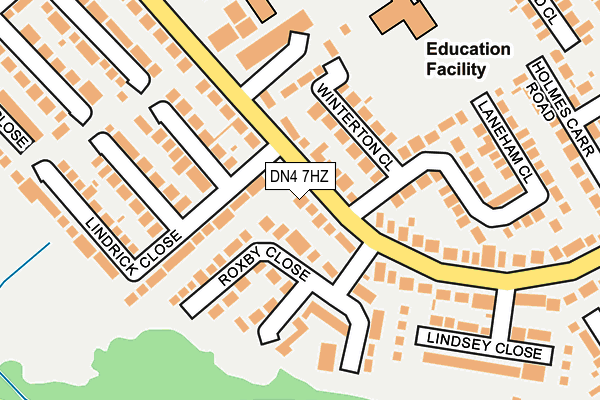 DN4 7HZ map - OS OpenMap – Local (Ordnance Survey)