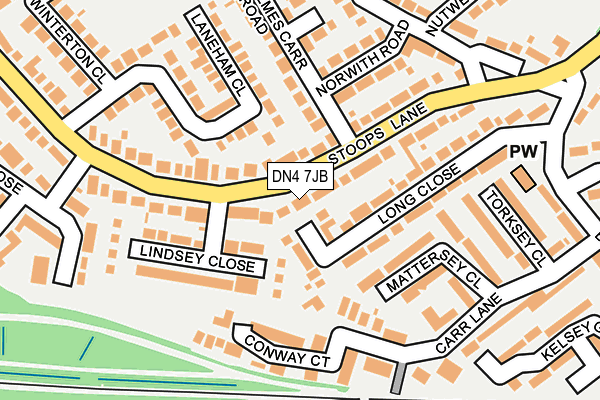 DN4 7JB map - OS OpenMap – Local (Ordnance Survey)