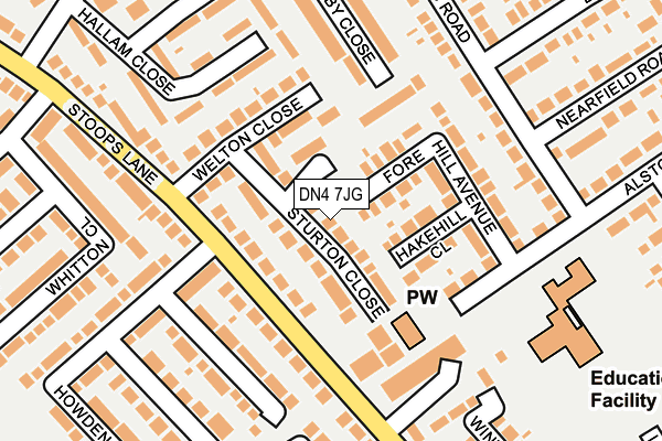 DN4 7JG map - OS OpenMap – Local (Ordnance Survey)
