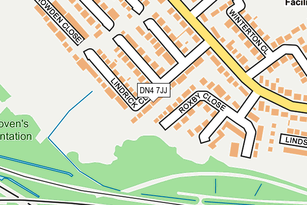 DN4 7JJ map - OS OpenMap – Local (Ordnance Survey)