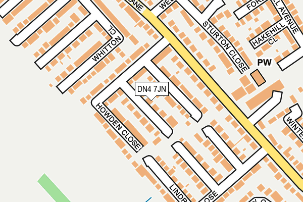 DN4 7JN map - OS OpenMap – Local (Ordnance Survey)