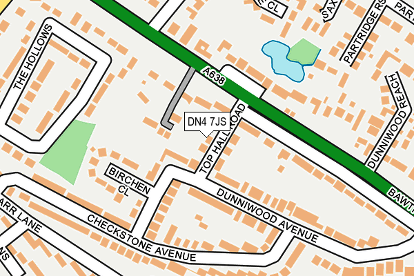 DN4 7JS map - OS OpenMap – Local (Ordnance Survey)