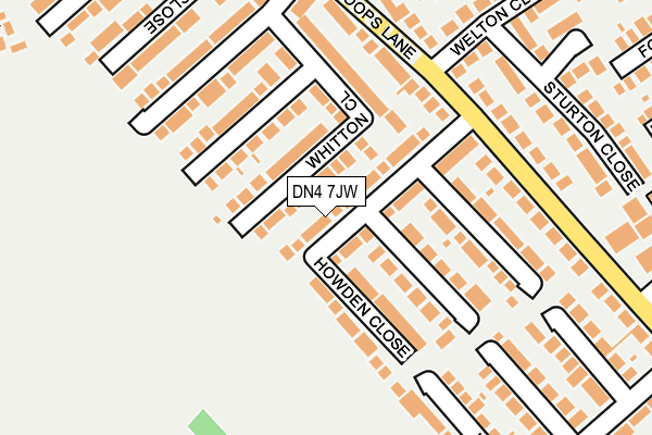DN4 7JW map - OS OpenMap – Local (Ordnance Survey)