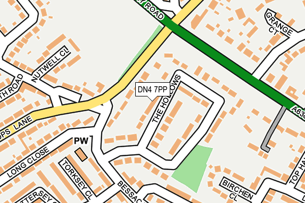 DN4 7PP map - OS OpenMap – Local (Ordnance Survey)