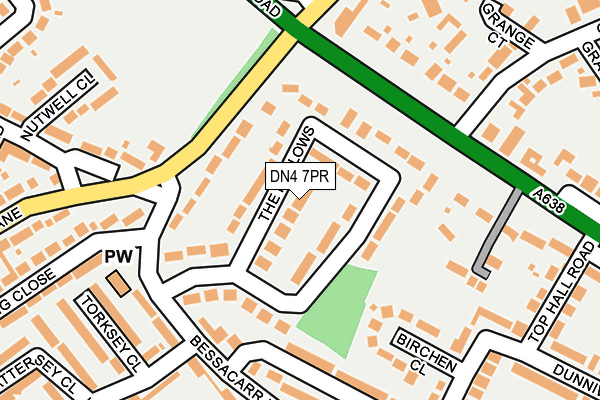 DN4 7PR map - OS OpenMap – Local (Ordnance Survey)
