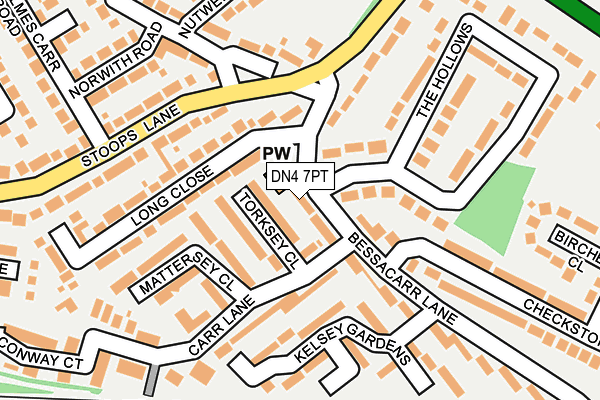 DN4 7PT map - OS OpenMap – Local (Ordnance Survey)