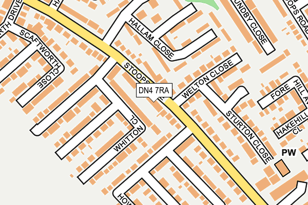 DN4 7RA map - OS OpenMap – Local (Ordnance Survey)