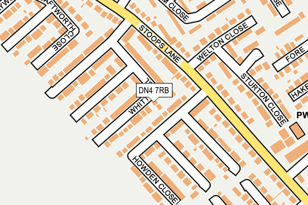 DN4 7RB map - OS OpenMap – Local (Ordnance Survey)