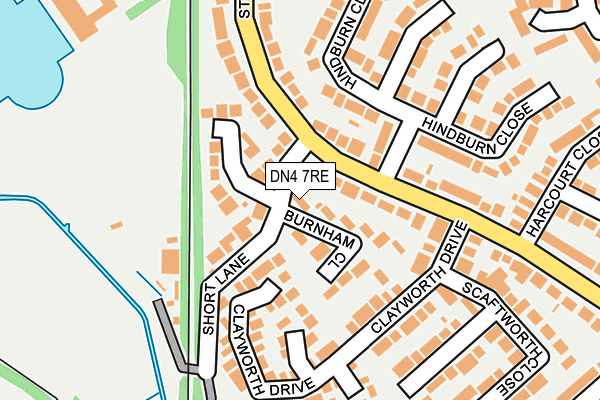 DN4 7RE map - OS OpenMap – Local (Ordnance Survey)