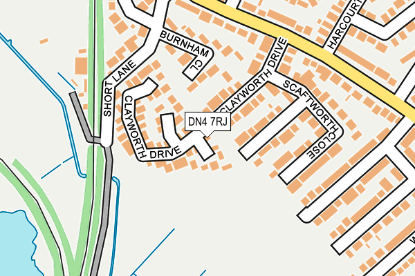 DN4 7RJ map - OS OpenMap – Local (Ordnance Survey)
