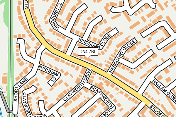 DN4 7RL map - OS OpenMap – Local (Ordnance Survey)