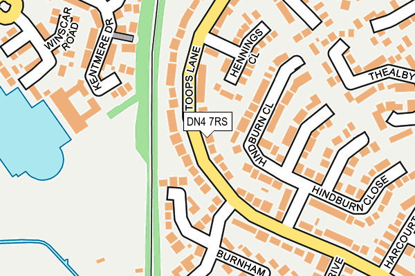 DN4 7RS map - OS OpenMap – Local (Ordnance Survey)