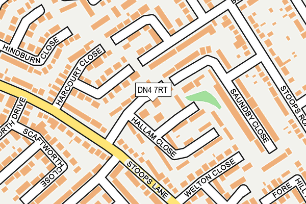 DN4 7RT map - OS OpenMap – Local (Ordnance Survey)