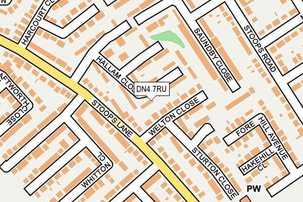 DN4 7RU map - OS OpenMap – Local (Ordnance Survey)