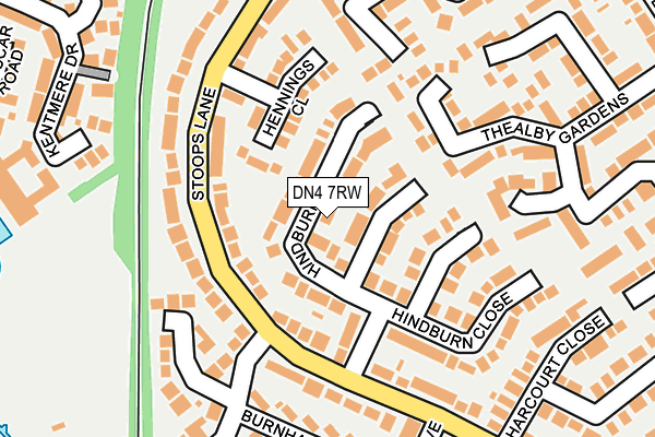 DN4 7RW map - OS OpenMap – Local (Ordnance Survey)