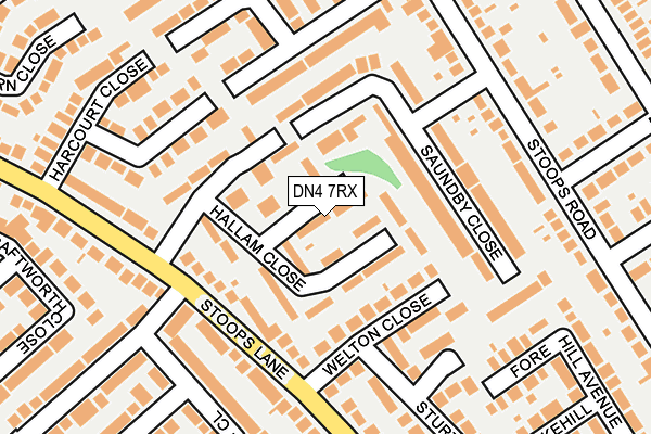 DN4 7RX map - OS OpenMap – Local (Ordnance Survey)