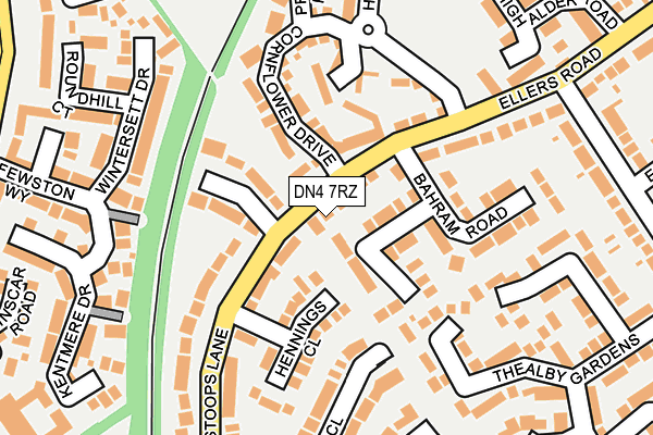 DN4 7RZ map - OS OpenMap – Local (Ordnance Survey)