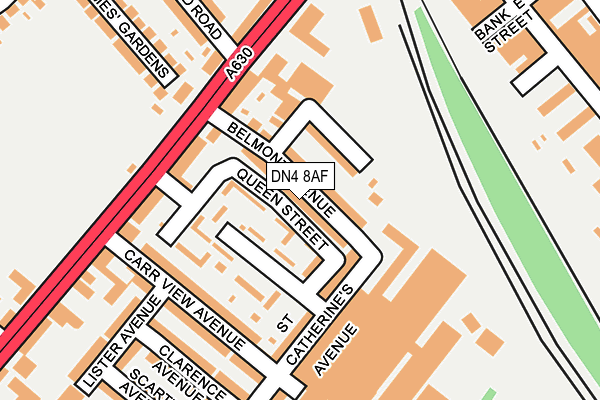DN4 8AF map - OS OpenMap – Local (Ordnance Survey)