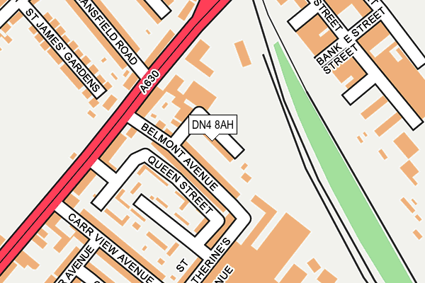 DN4 8AH map - OS OpenMap – Local (Ordnance Survey)