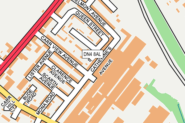 DN4 8AL map - OS OpenMap – Local (Ordnance Survey)