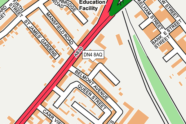 DN4 8AQ map - OS OpenMap – Local (Ordnance Survey)