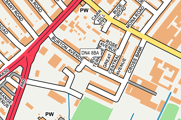 DN4 8BA map - OS OpenMap – Local (Ordnance Survey)