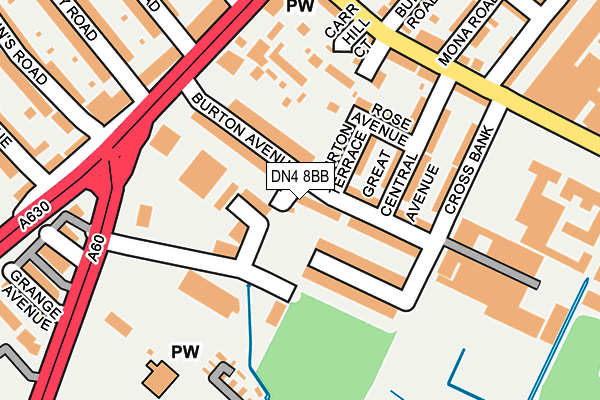 DN4 8BB map - OS OpenMap – Local (Ordnance Survey)